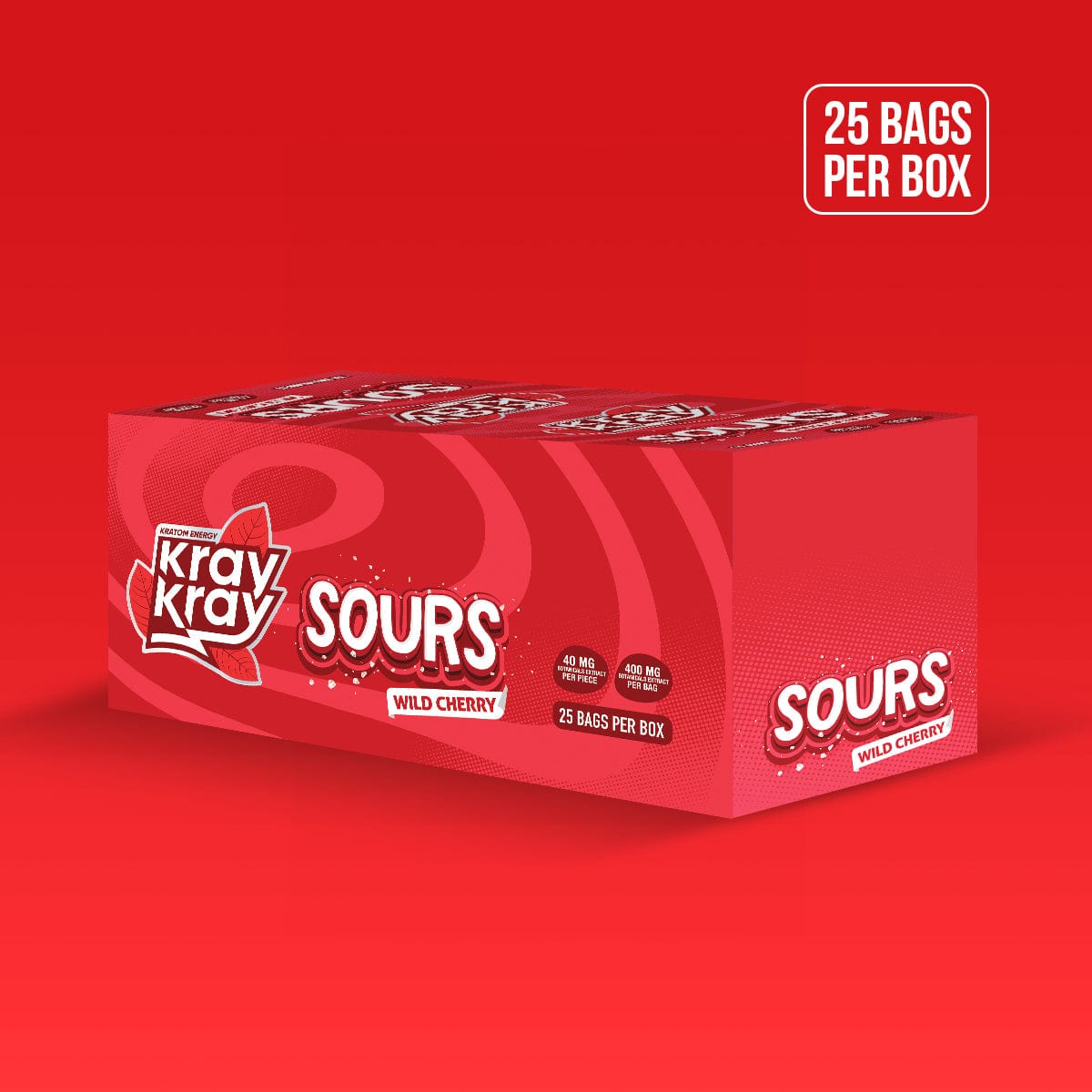 Kray Kray Sours Wild Cherry - Box of 25 Packs